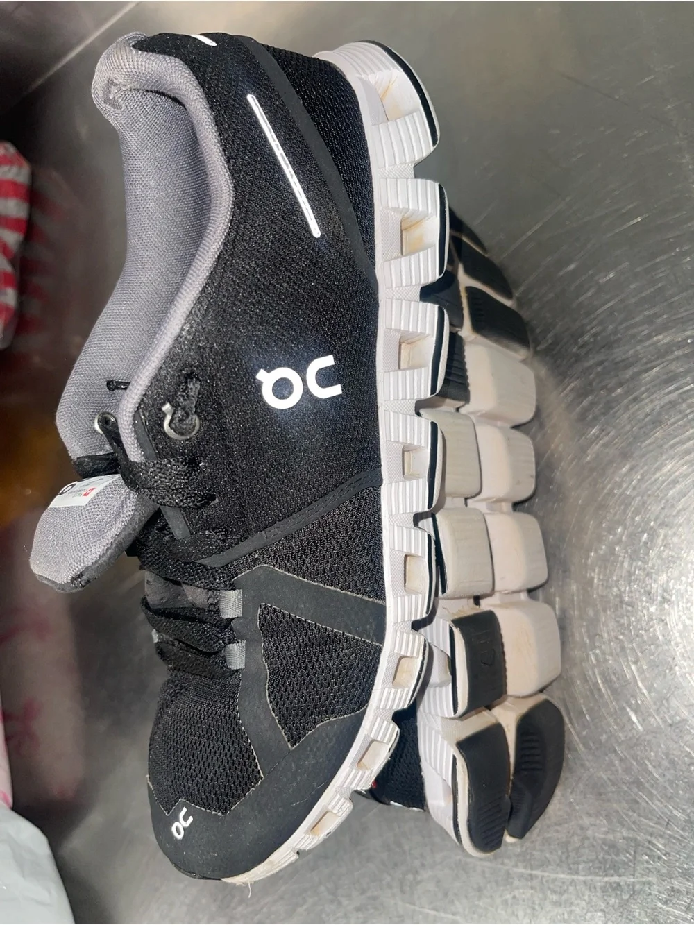 On Running Black and Gray Men's Athletic Shoes with White Accents